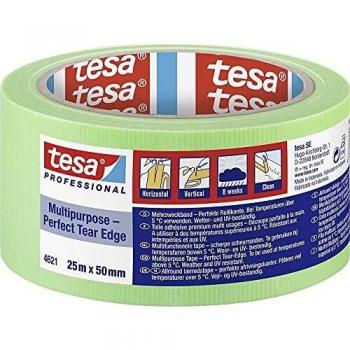 CINTA MULTIUSOS EXTERIOR TEJIDO VERDE 25M X 50MM