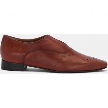 Zapatos Oxford de Mujer Lottusse en Piel de Vacuno Crust Marrón