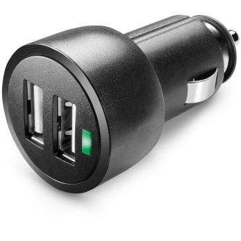 Cellularline MICROCBRUSBDUAL3A Auto Negro - Cargador