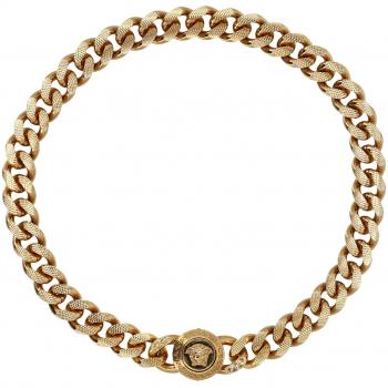Versace Men's Heavy Chain Necklace in Gold, Metal Necklace Jewelry, Yellow male, Sizes: ONE SIZE