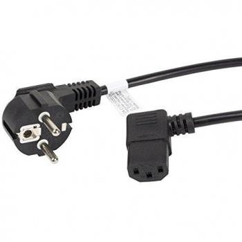 LANBERG CA-C13C-12CC-0018-BK - Cable de Alimentación CEE 7/7 a IEC 320 C13 Acodado 1.8m VDE Negro
