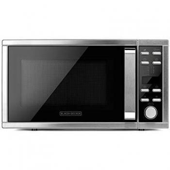 Black + Decker BXMY901E - Microondas con grill y convección, 25L, 900W potencia, 1000W grill, 5 potencias, Función descongelar, Auto-menú con 9 recetas, Temporizador 95 min, 2 funciones combinadas