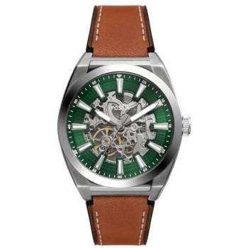 Reloj automático de hombre Fossil ME3261 con correa de piel marrón