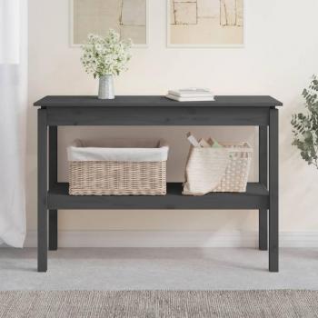 Consola gris 110x40x75 cm en madera maciza de pino