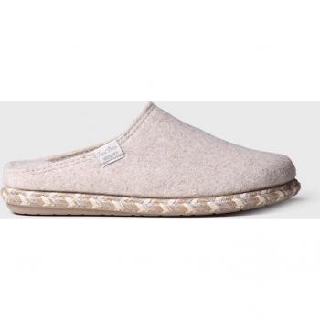 Toni Pons Deli-FP Crudo - Zapatillas de casa abiertas de mujer de fieltro con suela antideslizante, fabricadas en España, alta calidad