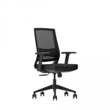 Cromad Gama Senior SE2000 Silla de Oficina - Pistón de Gas de Grado 4 - Soporte Lumbar - Respaldo de Malla - Reposabrazos Fijos
