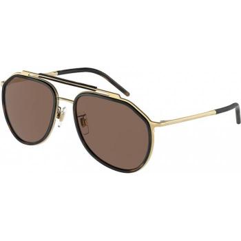 Dolce & Gabbana DG2277 02/73 Men's Pilot Sunglasses Havana/Gold Size 57