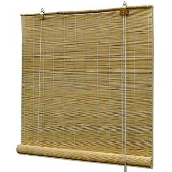 vidaXL Persiana/Estor Enrollable de bambú Natural 120 x 220 cm