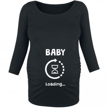 Moda Pre Mama Baby Loading Manga Larga Negro L