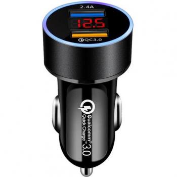Cargador de Coche USB Dual de Carga Rápida 3.0 para iPhone X, Xiaomi y Samsung