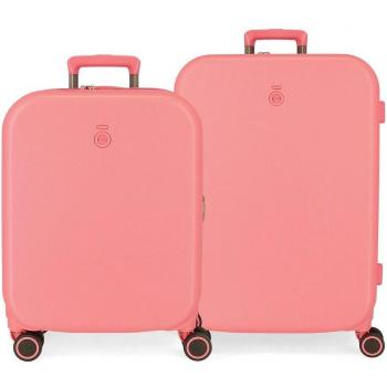Enso Juego de Maletas Annie Coral Rígidas 55-70cm con Capacidad de 116L
