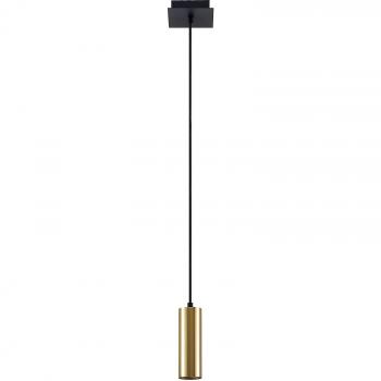 Lindby Raisan lámpara colgante moderna de metal negro para salón y comedor, 1 luz GU10