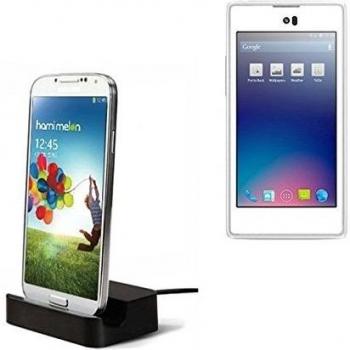 Dock USB Micro adecuado para el Yota YotaPhone, negro | estación de carga incluyendo el cable USB 2.0 cable de datos / cargador, la horquilla del muelle de escritorio cargador universal adecuado para el teléfono móvil para smartphones con conector micr