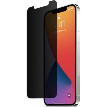 Eiger Cristal Templado Privacidad 2.5D para iPhone 15/15 Pro/16 - Negro Transparente