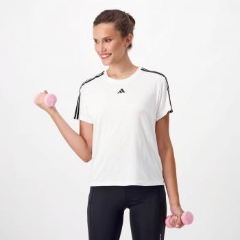 Camiseta de entrenamiento adidas AEROREADY Essentials 3-Stripes para mujer - Blanco