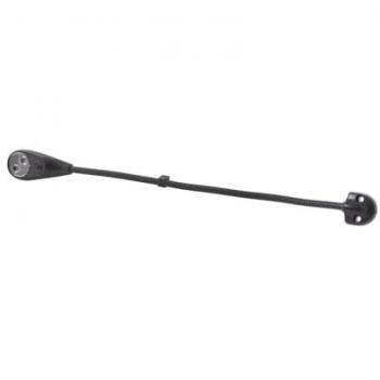 Lámpara de lectura Hella Marine SpotLED 12V/24V con montaje exterior, color LED blanco/rojo, acabado plateado