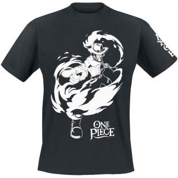 ABYstyle Camiseta básica de Manga Corta para Hombre ABYstyleABYTEX158-L Abysse One Piece Ace
