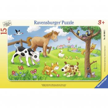 Puzzle Infantil Ravensburger Knuffige Tierfreunde - 15 Piezas