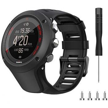 YPSNH Compatible para Correa Suunto Ambit 3 Correa de Transpirable de Repuesto de Goma Suave Pulseras para Suunto Ambit 1/2/2S/2R/3 Sport/3 Run/3 Peak/Suunto 5