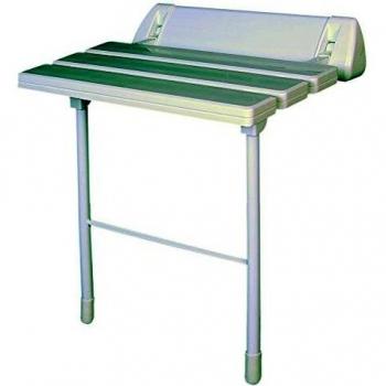 Asiento de Ducha Plegable XXL Blanco con Soporte