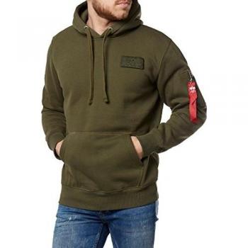 Sudadera Alpha Industries Red Stripe Verde Oscuro 2XL Regular Fit