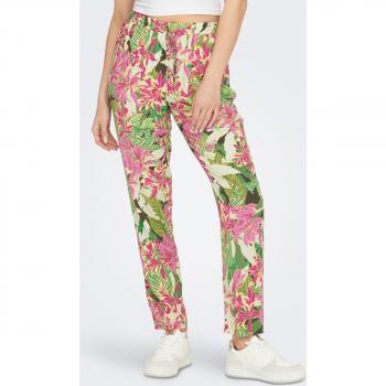 Only Pantalón ancho con estampado tropical