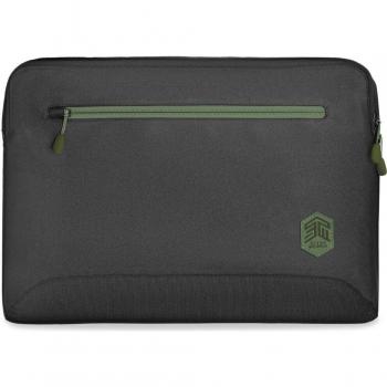 STM ECO 16 Laptop Sleeve - Black, Recycled Polyester, Extra Pocket