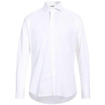 Aquascutum White Cotton Shirt - IT42 | XL, Casual Shirts, male, White, Size: 2XS Embroidered Logo Cotton Shirt