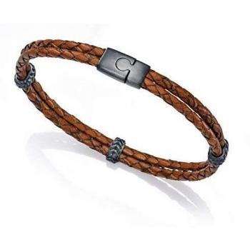 Pulsera Viceroy 75011P09011 hombre acero y piel