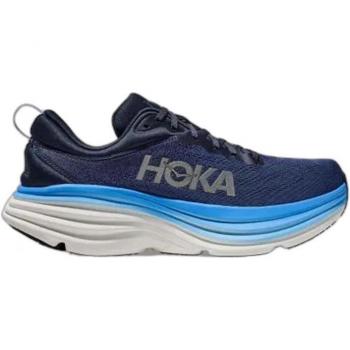 HOKA Bondi 8 Men's Running Shoes - Color: Outer Space/Mountain Spring, Size: 12 D, Gender: Male, Material: Rubber