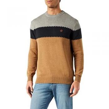 Springfield Suéter Jacquard EMPLAZADO, Tostado, M para Hombre