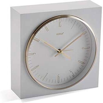 Reloj-Despertador de Plástico Blanco LED (6,5 x 16,5 x 16,5 cm) VERSA Marina