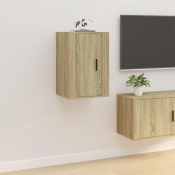 Mueble para TV de pared 40x34,5x60 cm, Mueble de salón en roble Sonoma, color marrón