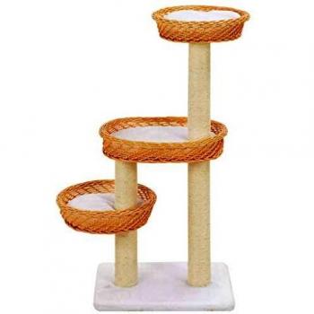 SengentoStyle Kattenkrabpaal met sisal krabpaal natuurlijk wilgenhout