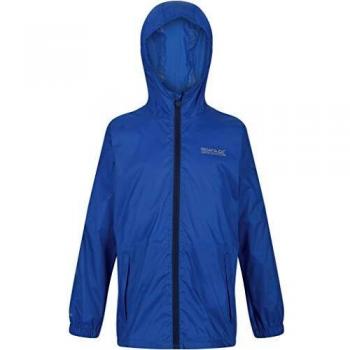 Regatta Chaqueta impermeable impermeable impermeable para niños, ligera y duradera, repelente al agua, costuras selladas, Unisex niños, Chaqueta, RKW213 48UC02, azul marino, 2
