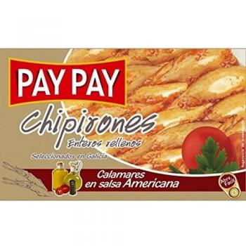 Pay-Pay - Chipirones Enteros Rellenos en Salsa Americana, 115 gr