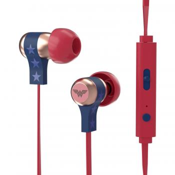 Tribe DC Comics - Auriculares in-ear con cable y micrófono I In-Ear estéreo para para Iphone, Android, Movil, PS4, XBOX, PC, Computador - diseño Wonder Woman