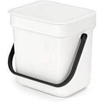 Brabantia Sort&Go Recipiente para los residuos orgánicos, 3 litros, color blanco