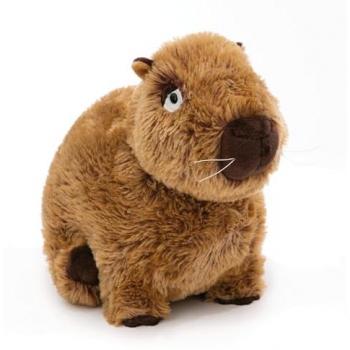 Peluche Capybara Capy-Barbara Sentado 27 cm - Juguete Hecho de Suave Tejido Peludo para abrazar y jugar, color marrón, ideal para niños y adultos, gran idea de regalo