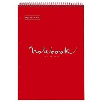 Miquelrius 46086 - Cuaderno A4 Cartón Emotions Reporter Espiral Superior. Rojo 80 Hojas Cuadrícula