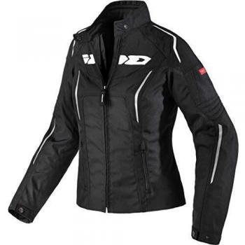 Spidi Tronik Tex - Chaqueta para mujer, color negro y blanco