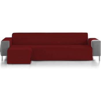 Eiffel Textile Marsella Cubre Sofá Algodón Rojo 280 x 195 x 2 cm Chaise Longue Brazo Izquierdo