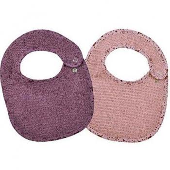 Baberos WÖRNER SÜDFROTTIER rosa con botón a presión, set de 2, 22 x 29 cm