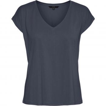 Vero Moda Women's Regular Fit V-Neck T-Shirt VMFilli in Ombre Blue