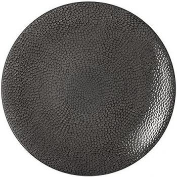 Juego de 6 Platos Llanos de Gres Gris Medard de Noblat D27cm