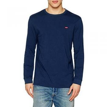 Levi's Original Hm tee Camiseta, LS Cotton + Patch Dress Blues, M para Hombre