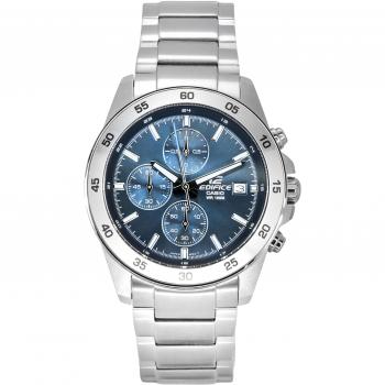 Casio Edifice Men's Analog Chronograph Stainless Steel Blue Dial Quartz Watch 100M EFR-526D-2A