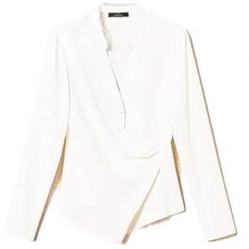 Sustainable White Crêpe de Chine Blouse - Actitude by Twinset, Size XS