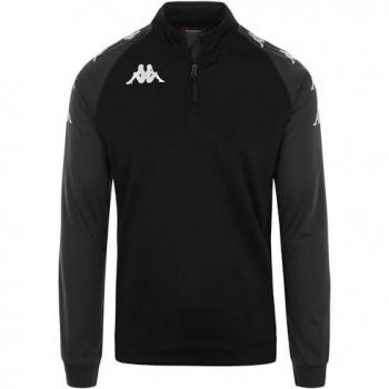 Kappa Trieste Unisex Adult Sweatshirt - Black Jersey Fleece