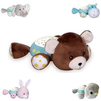 Proyector de Estrellas y Luz Nocturna Lorelli con Música y Sonidos Naturales, Peluche en Color Marrón